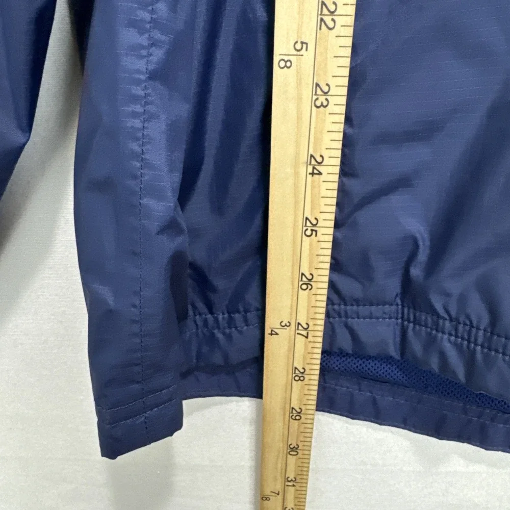 L.L. Bean Windbreaker Hoodie Men's M Reg Blue Full Zip Stowaway Jacket‎ Pockets - Picture 5 of 10